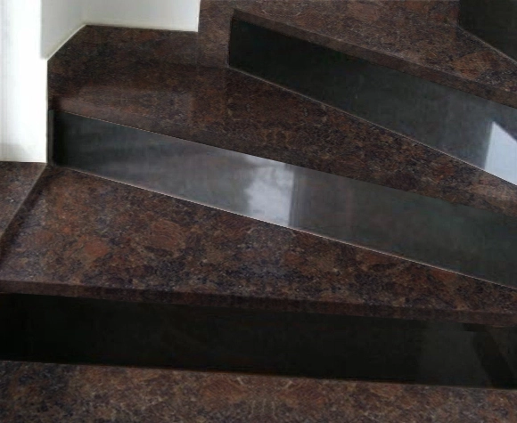 coffee pearl granite staircase steps durable brown stone finish